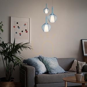Lampa wisząca Ideallux KALIQUE 360041 niebieska E27 1x42W 18 cm 1 Lampa wisząca Ideallux KALIQUE 360041 niebieska E27 1x42W 18 cm small 1