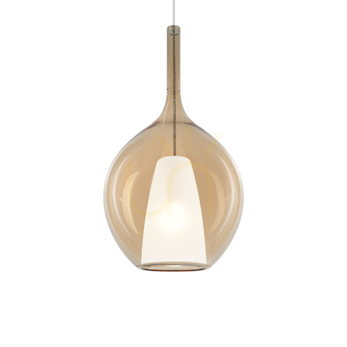 Sprawdź Lampa wisząca Ideallux Kalique 359632 bursztynowa szklana E27 28 cm
