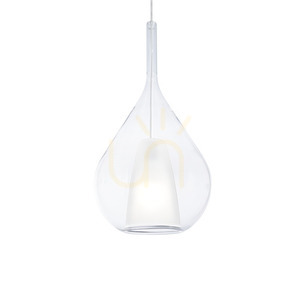 Lampa wisząca Ideal Lux Kalique 359793 transparentna szklana E27 28 cm small 0