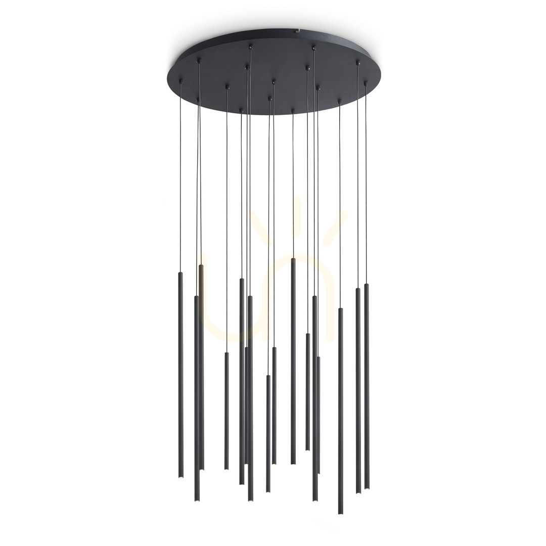Sprawdź Lampa wisząca Ideallux LOOK 371146 czarna 16-punktowa LED 3000K 70 cm Lampa wisząca Ideallux LOOK 371146 czarna 16-punktowa LED 3000K 70 cm