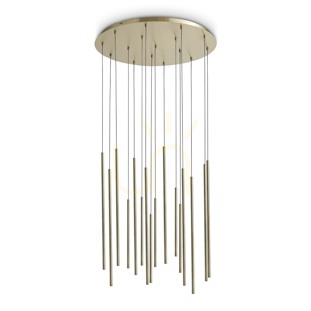 Sprawdź Lampa wisząca Ideallux LOOK 371153 mosiądz 16xLED 31W 3000K 70 cm Lampa wisząca Ideallux LOOK 371153 mosiądz 16xLED 31W 3000K 70 cm