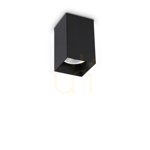 Plafon natynkowy Ideallux LOOK 353845 czarny GU10 1x28W 6 cm small 0