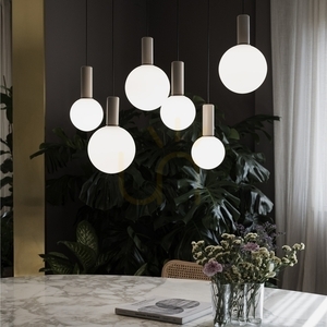 Lampa wisząca Ideallux ODEON 349190 biała LED 8W szklana 15 cm small 1