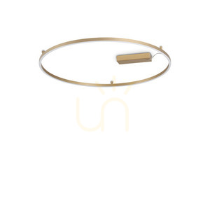 Plafon Ideallux Oracle Slim 370279 mosiężny LED 53W 90 cm 3000K small 0