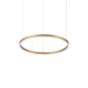 Lampa wisząca Ideallux Oracle Slim 370408 mosiężna LED 29W 50 cm 3000K small 0