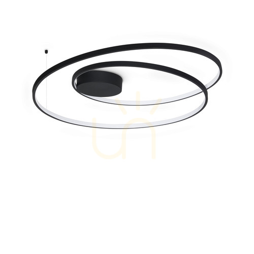 Sprawdź Plafon Ideallux OZ 365053 czarny LED 52W 3000K 80 cm