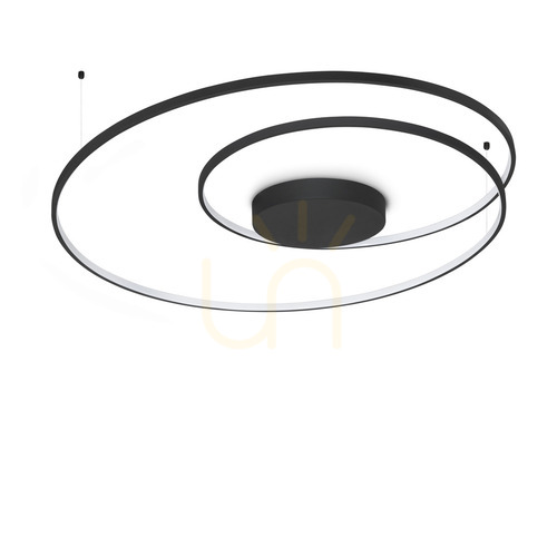 Sprawdź Plafon Ideallux OZ 364995 czarny LED 75W 3000K 100 cm