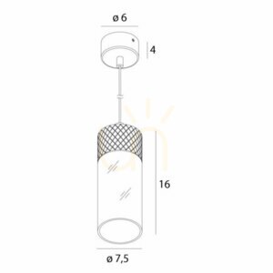 Lampa wisząca Max Light Fusion czarna P0640 small 0