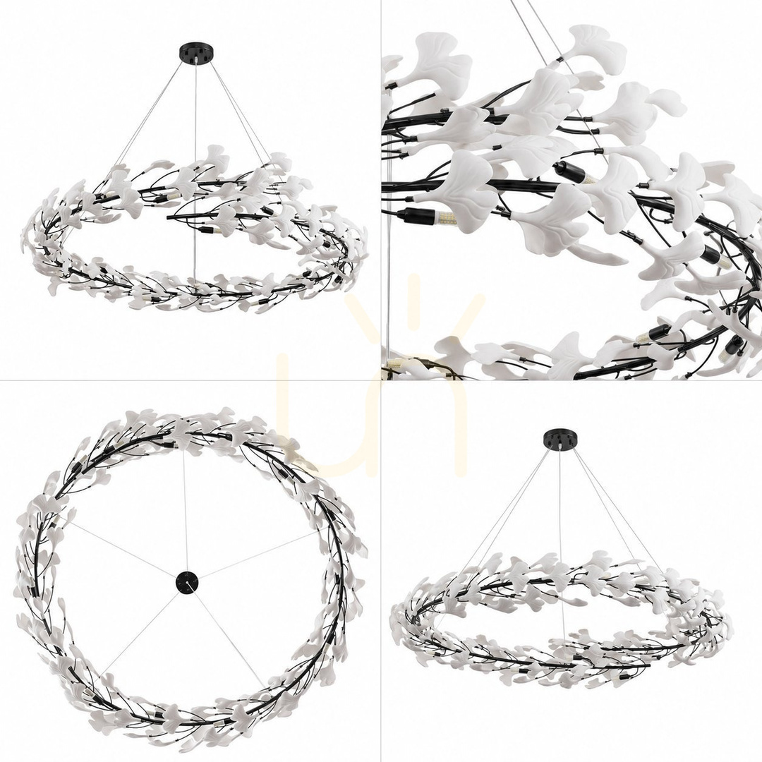 Sprawdź Lampa wisząca BOTANIKA czarno biała 150 cm Lampa wisząca BOTANIKA czarno biała 150 cm