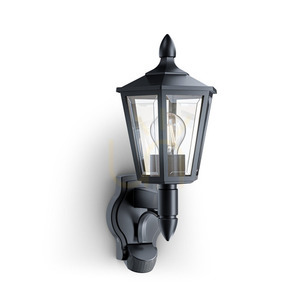Lampa elewacyjna z czujnikiem ruchu i zmierzchu Steinel L 16 S PIR max.20W w Led E27 IP44 IK03 230V czarna / tworzywo sztuczne small 0