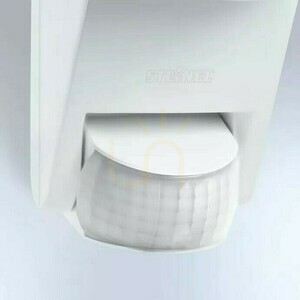 Lampa elewacyjna z czujnikiem ruchu i zmierzchu Steinel L 595 S PIR max.60W E27 IP44 IK03 230V biała / szkło /tworzywo sztuczne small 2