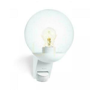 Lampa elewacyjna z czujnikiem ruchu i zmierzchu Steinel L 595 S PIR max.60W E27 IP44 IK03 230V biała / szkło /tworzywo sztuczne small 0