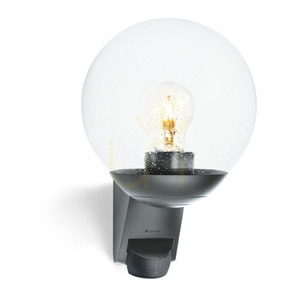 Oprawa elewacyjna elewacyjna z czujnikiem ruchu i zmierzchu  STEINEL L595 S PIR max.60W E27 IP44 230V antracyt / szkło / tworzywo sztuczne small 0