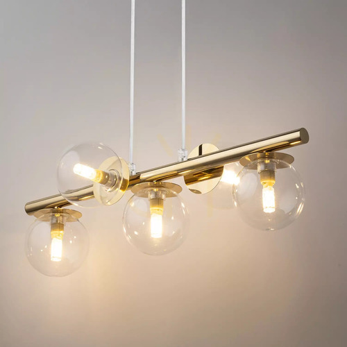 Sprawdź Lampa wisząca Sigma AVOLA 5 złoty transparentny 40799