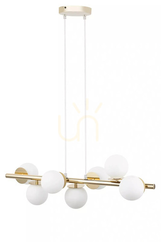 Sprawdź Lampa wisząca Sigma Avola 7x G9 złota biała 74 cm 40796