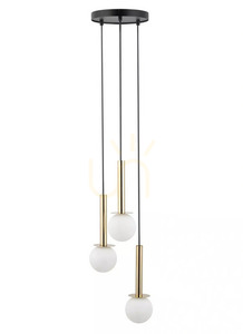 Lampa wisząca Sigma DAISY 3 złota biała szkło 40770 small 0