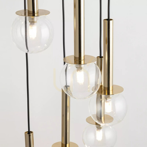 Sprawdź Lampa wisząca Sigma Daisy 7 złoty transparentny 40760