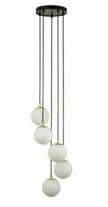 Lampa wisząca Sigma Piano 5 czarna mosiądzowana 20 cm SKU 33659 small 0