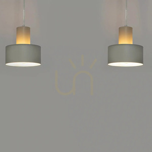 Lampa wisząca Sigma RIF 2 szary beż stal lakierowana 41158 small 1