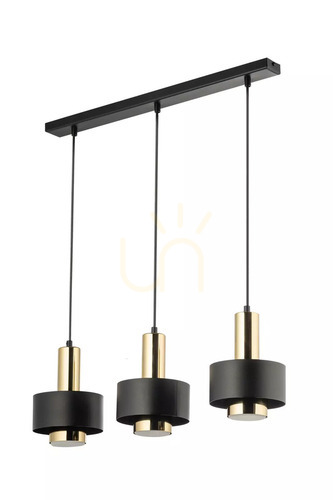 Sprawdź Lampa wisząca Sigma RIF LUX 3 czarna złota 67 cm 40720