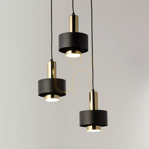 Sprawdź Lampa wisząca Sigma RIF LUX 3 czarno-złota 38 cm 40721