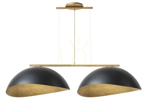Sprawdź Lampa wisząca Sigma Solar 2L złota czarno-złoty klosz 40572