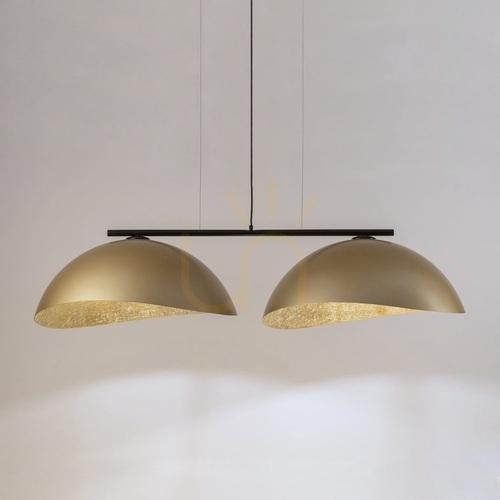 Sprawdź Lampa wisząca Sigma Solar 2L czarna ze złotym kloszem 40581