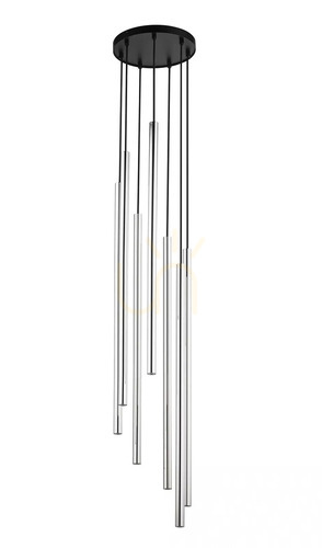 Sprawdź Lampa wisząca Sigma SOPEL LUX 5 czarna srebrna 25 cm 40746