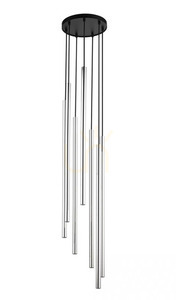 Lampa wisząca Sigma SOPEL LUX 7 koło długa czarno-srebrna 40746 small 0