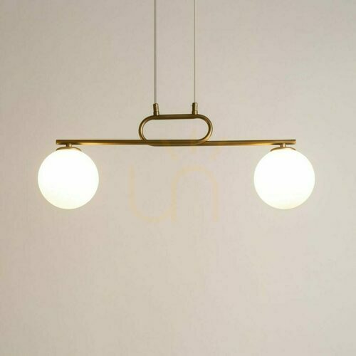 Sprawdź Lampa wisząca Sigma Tes 2 złota szkło białe 62 cm 33632