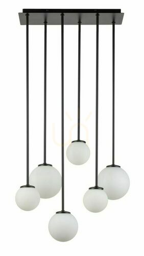 Sprawdź Plafon Sigma Tulia 6 czarny biały stal szkło 42 cm 33499