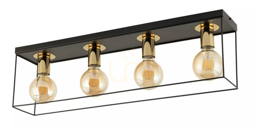 Sprawdź Plafon Sigma VOX 4 czarno-złoty 75 cm 4xE27 40705