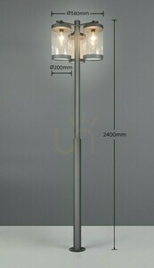 Latarnia ogrodowa Trio CUSTYRA DL342404160 small 2
