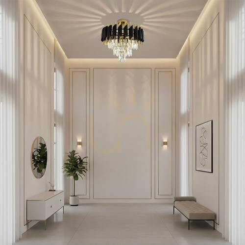 Sprawdź Czarna Lampa Sufitowa Cristal 5x E14