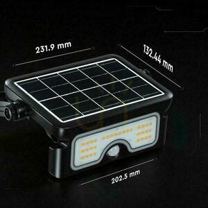 Naświetlacz LED solarny V-TAC 7W CCT czujnik ruchu IP65 czarny VT-777-7 STEP: 3000K + 4000K + 6500K 900lm small 3