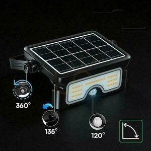 Naświetlacz LED solarny V-TAC 7W CCT czujnik ruchu IP65 czarny VT-777-7 STEP: 3000K + 4000K + 6500K 900lm small 8