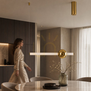 Lampa wisząca O-LINE LED 63 cm złoty połysk small 2