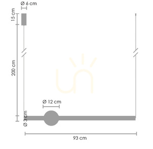 Lampa wisząca O-LINE LED 63 cm złoty połysk small 9