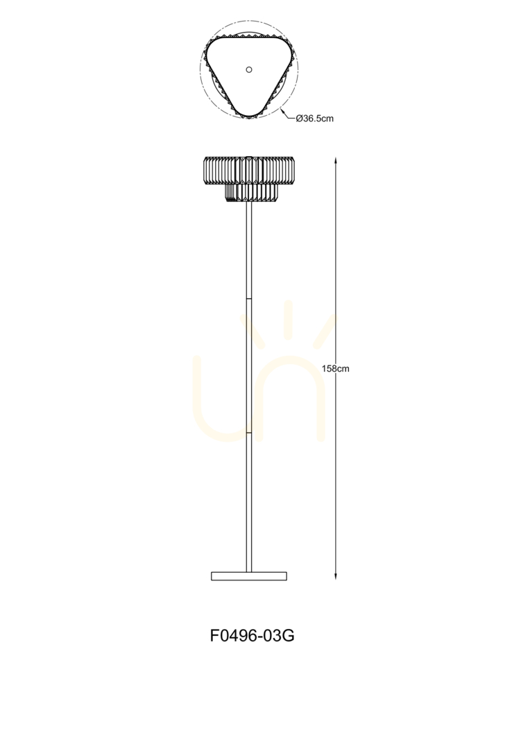 Zobacz Lampa Podłogowa HELIOS F0496-03G-F7AC Złoty 3xG9 Lampa Podłogowa HELIOS F0496-03G-F7AC Złoty 3xG9