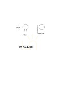 Kinkiet Zuma Line FORES W0574-01E-P7AA, czarny mat, 1×G9 small 1