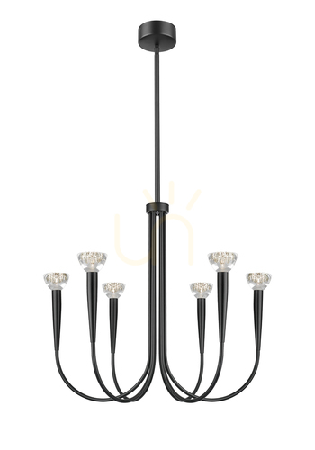 Sprawdź Lampa Wisząca BOSTON P0603-06F-P7B1 Czarny 6xLED