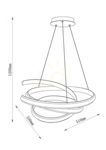 Lampa wisząca LED VECINO 250051P-BE beżowa 42 W small 1