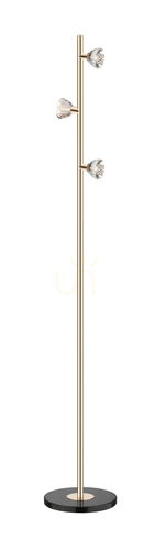 Sprawdź Lampa podłogowa BOSTON F0603-03A-F7B1 Zuma Line 3xLED 18W 3000K 1650lm złoto-czarna 160 cm