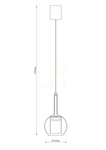 Lampa Wisząca TAGNA 251001-SM Czarny 1xLED small 1
