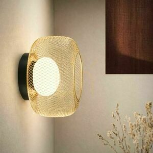 Plafon Candellux SOPRA 32 (31-50977), druciany klosz ze szklanym dyfuzorem, GX53 maks. 10 W, czarno-złoty, ø32 cm small 2