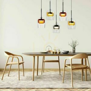 Lampa wisząca GLAXI 5×GX53 na czarnej belce 65 cm, kolorowe klosze szklane, Candellux 35-50434 small 2