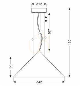 Lampa wisząca PRESTO 42 pomarańczowy 10W CANDELLUX 31-51042 small 4