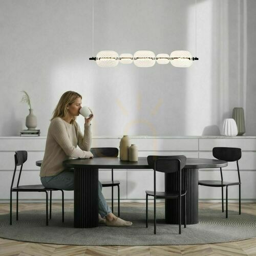 Sprawdź Lampa wisząca Candellux PLAYA czarna z przezroczystym szkłem LED 15 W 86 cm 35-50526