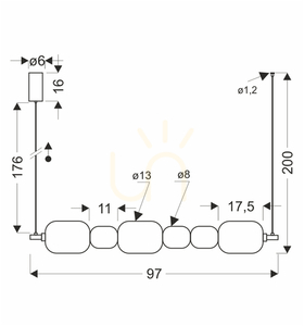 Lampa wisząca PLAYA transparentny LED 17W CANDELLUX 36-50533 small 2