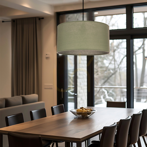 Sprawdź Lampa wisząca Candellux SHANTI 31-38654, miętowy abażur 40 cm, czarne zawiesie, E27